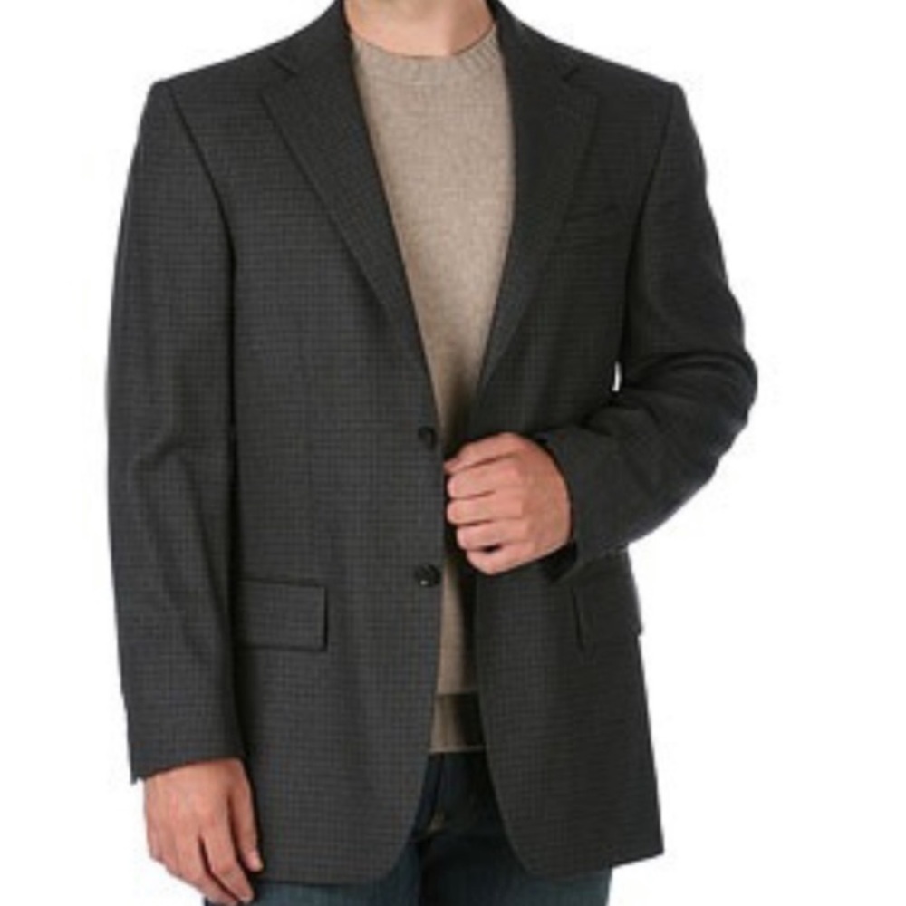 Oscar De La Renta Vintage Plaid Wool Blazer size 42L